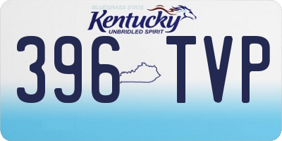 KY license plate 396TVP