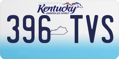 KY license plate 396TVS
