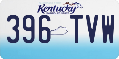 KY license plate 396TVW