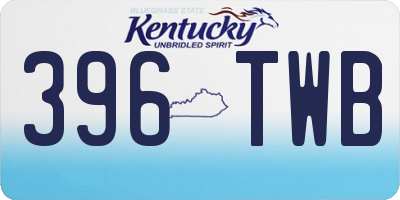 KY license plate 396TWB