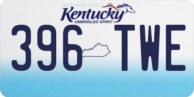 KY license plate 396TWE