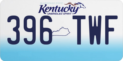 KY license plate 396TWF