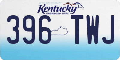KY license plate 396TWJ
