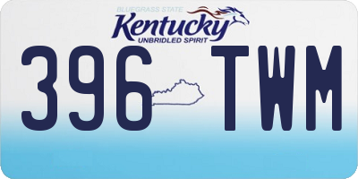 KY license plate 396TWM