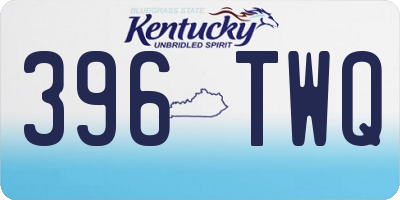 KY license plate 396TWQ