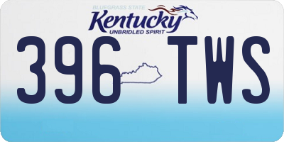 KY license plate 396TWS