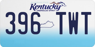 KY license plate 396TWT