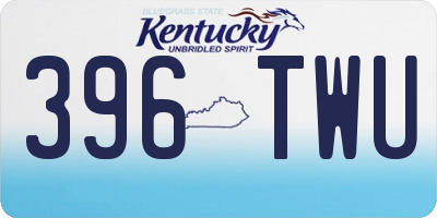 KY license plate 396TWU