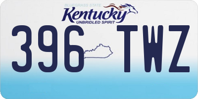KY license plate 396TWZ