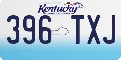 KY license plate 396TXJ