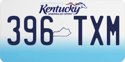 KY license plate 396TXM