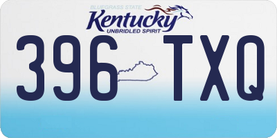 KY license plate 396TXQ