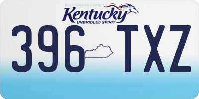 KY license plate 396TXZ