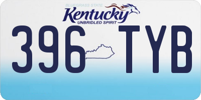 KY license plate 396TYB