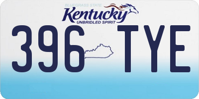 KY license plate 396TYE