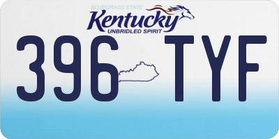 KY license plate 396TYF