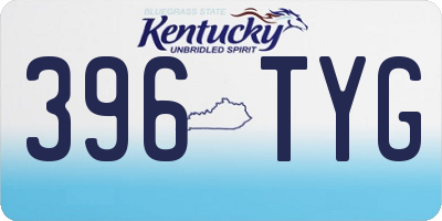 KY license plate 396TYG
