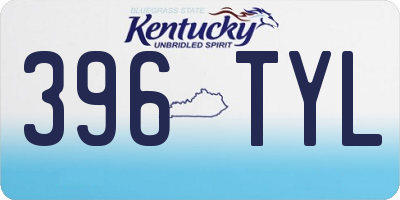 KY license plate 396TYL