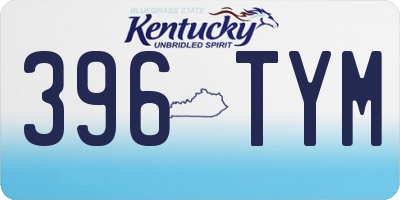 KY license plate 396TYM