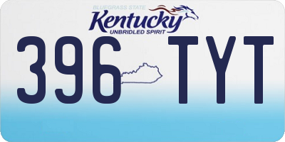 KY license plate 396TYT