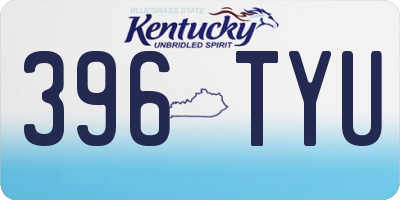 KY license plate 396TYU