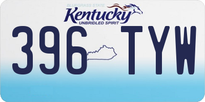 KY license plate 396TYW