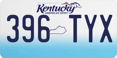 KY license plate 396TYX