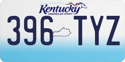 KY license plate 396TYZ
