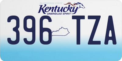 KY license plate 396TZA