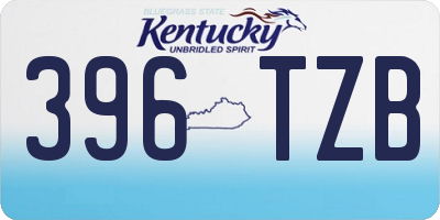 KY license plate 396TZB
