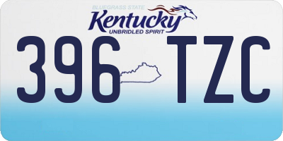 KY license plate 396TZC