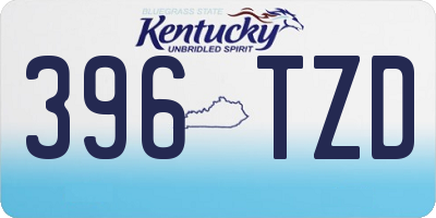 KY license plate 396TZD