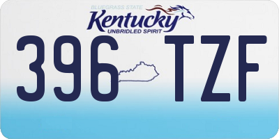 KY license plate 396TZF