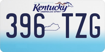 KY license plate 396TZG