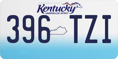 KY license plate 396TZI