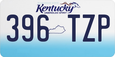 KY license plate 396TZP