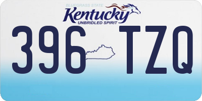 KY license plate 396TZQ