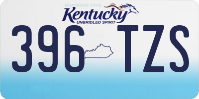 KY license plate 396TZS