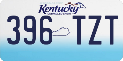 KY license plate 396TZT