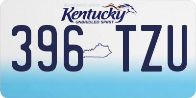 KY license plate 396TZU