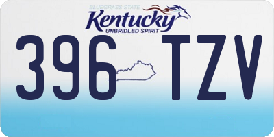 KY license plate 396TZV