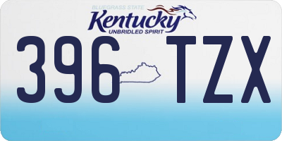 KY license plate 396TZX