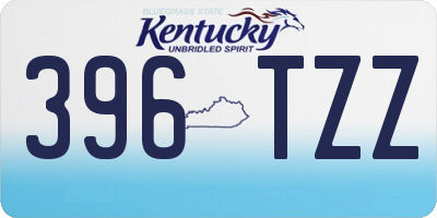 KY license plate 396TZZ