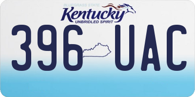 KY license plate 396UAC
