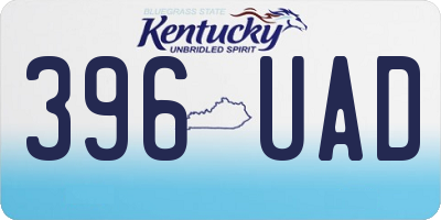 KY license plate 396UAD