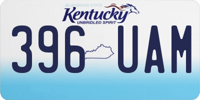 KY license plate 396UAM