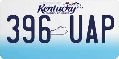 KY license plate 396UAP
