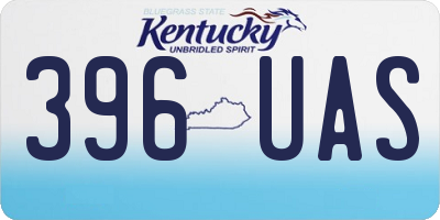 KY license plate 396UAS