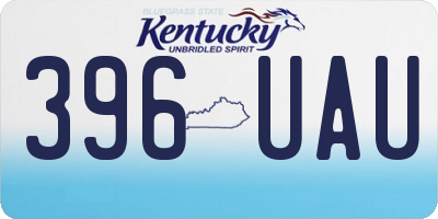 KY license plate 396UAU