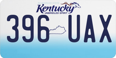 KY license plate 396UAX